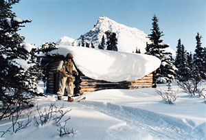 Dick Proenneke's cabin in Winter